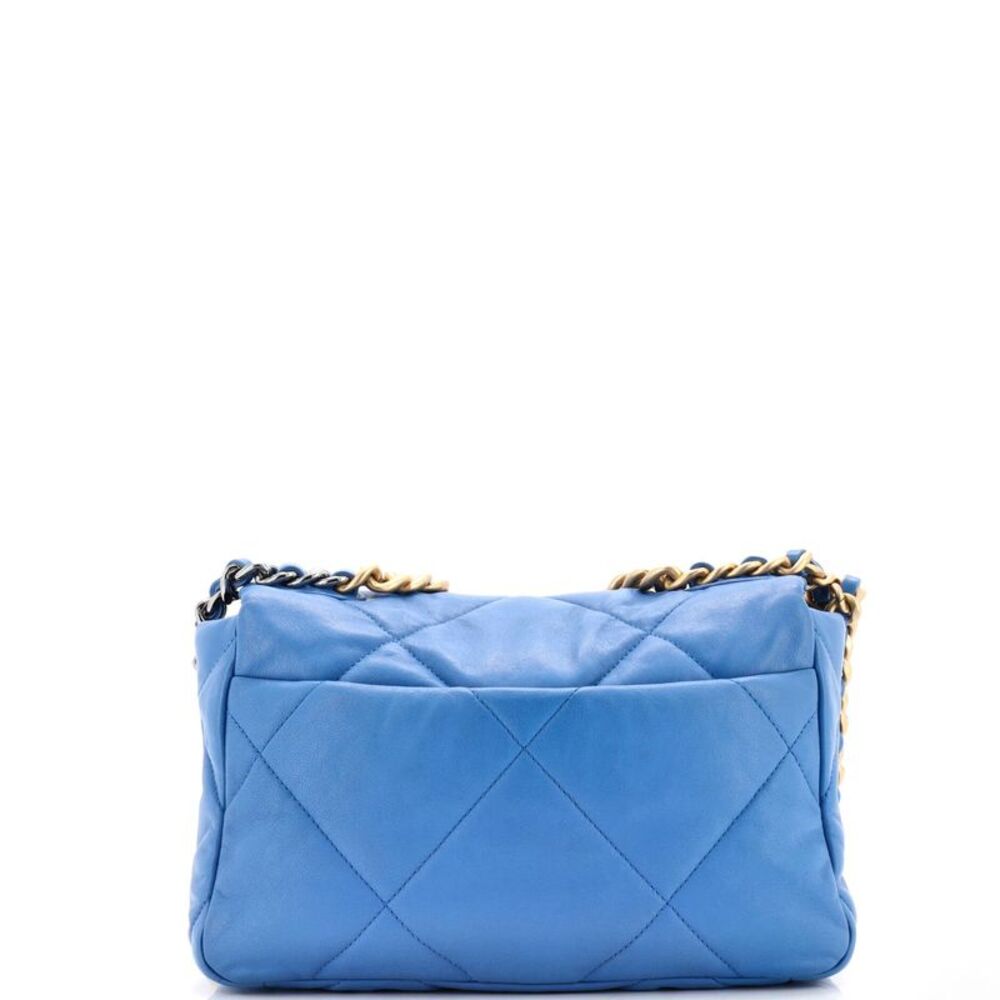 Chanel 19 Flap Bag Quilted Leather Medium Blue - Picture 4 of 7